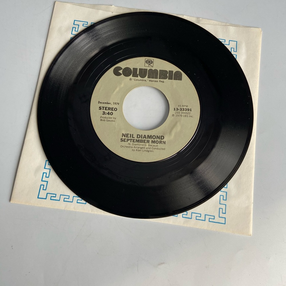 Neil Diamond September Morn Vinyl 45 Single